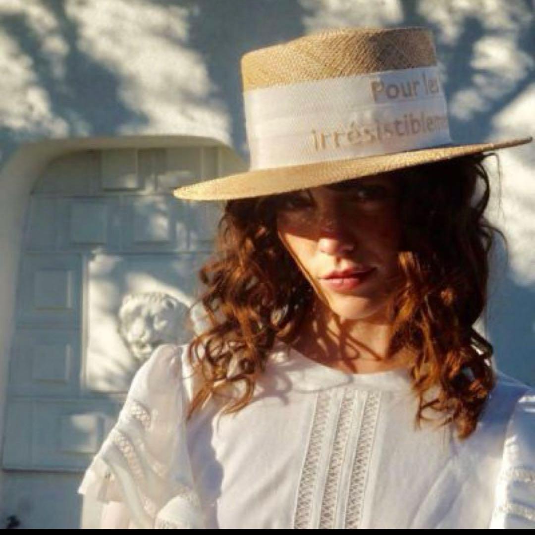 【美品】chapeau d' o　シャポードォー　カンカン帽　バオキャノチェ