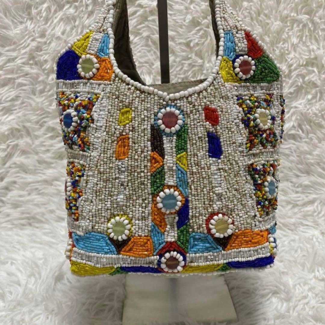 良品　イマイエン imayin ビーズバッグ ビジュー トートバッグ ストーン