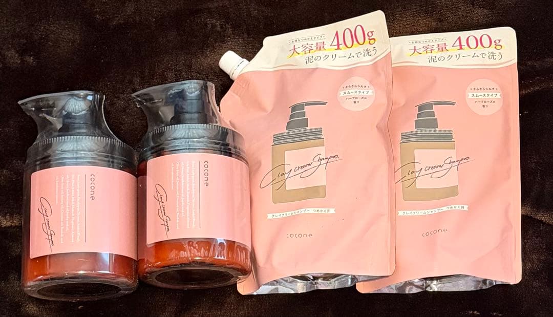 ココネ クレイクリームシャンプー スムース ハーブローズの香り 4点