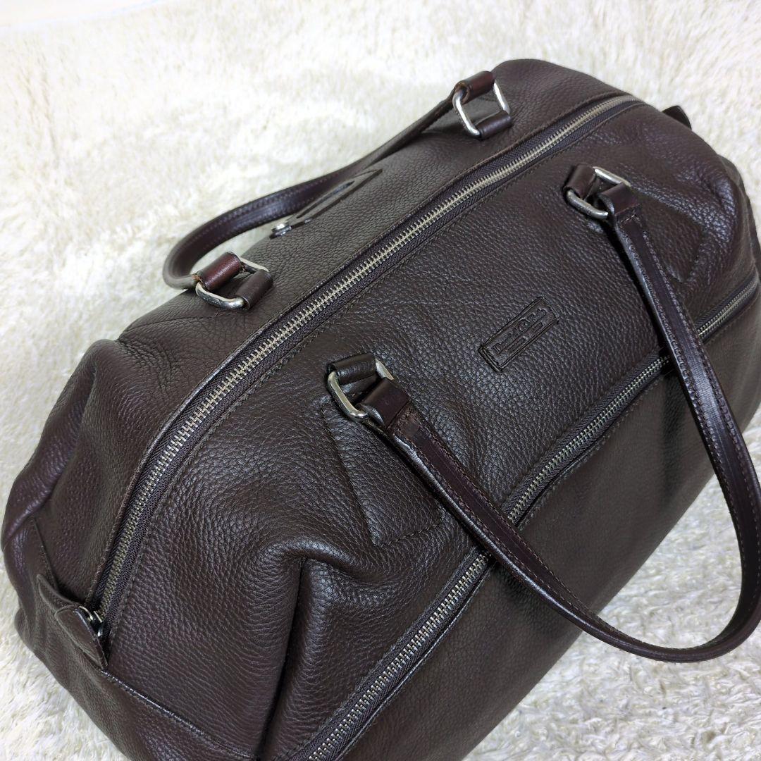 ダニエルアンドボブ ボストンバッグ 大容量 レザー ダークブラウン