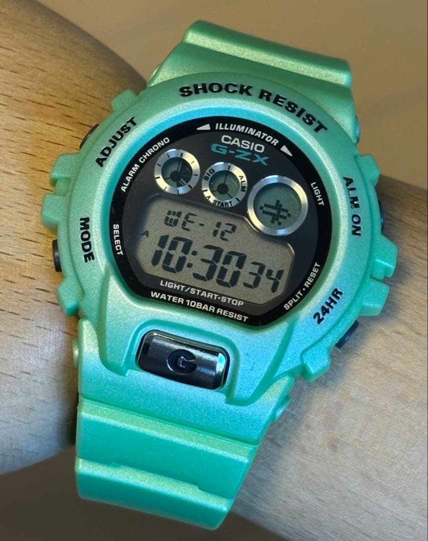 g-shock/ミニ/GZX-690/グリーン/三つ目/ビンテージ/メタリック