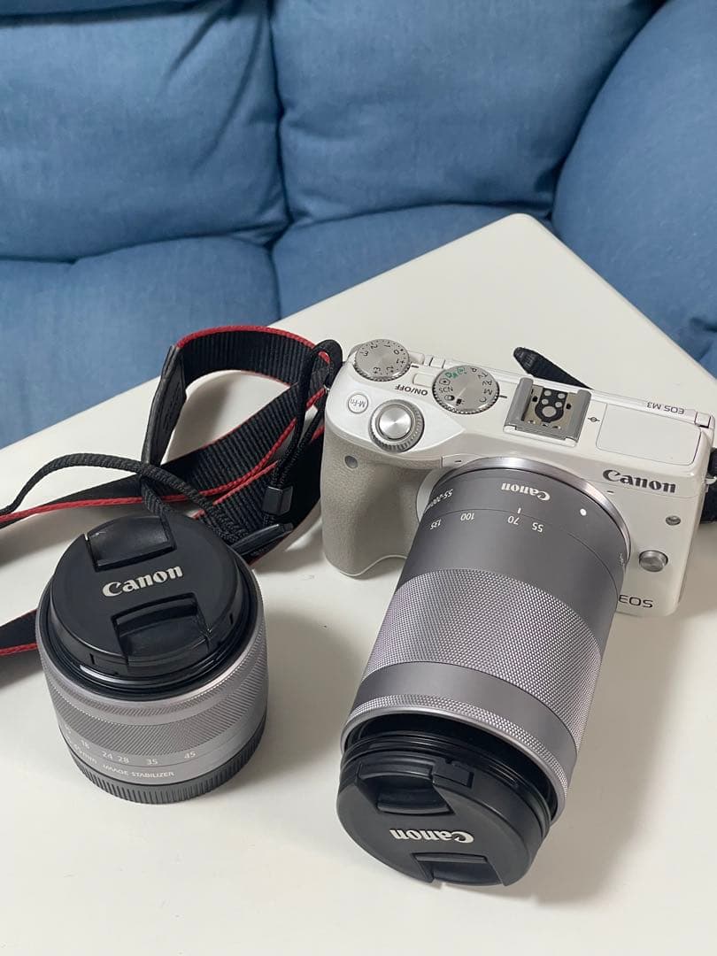 Canon EOS M3 ミラーレス一眼 白 EF-M 55-200mm セット