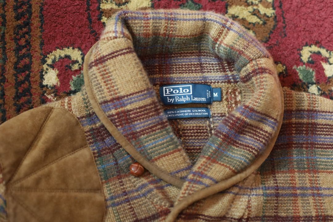 h*a様 ラルフローレン　ニット　セーター　ショールカラー　エルボーパッチ