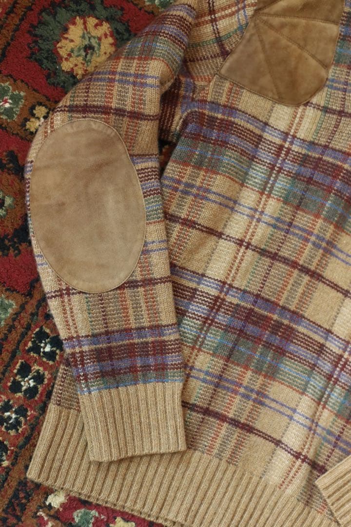 h*a様 ラルフローレン　ニット　セーター　ショールカラー　エルボーパッチ