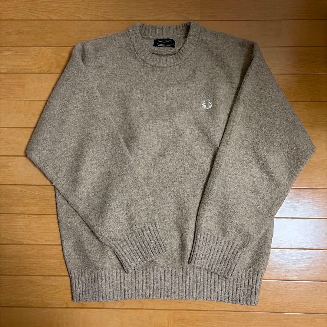 FRED PERRY MADE FOR BEAMS ニットセーター L ベージュ