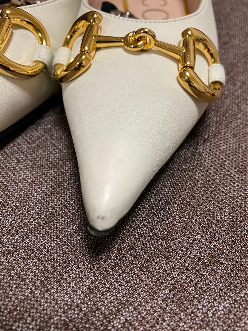 GUCCI ホースビット　フラットシューズ　グッチ　ポインテッドトゥ