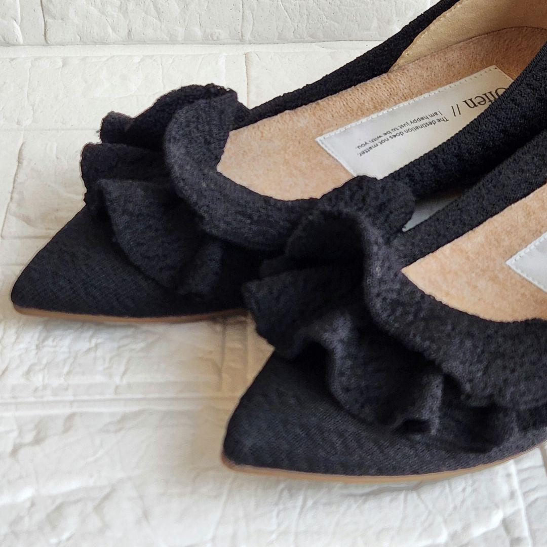 öffen pointed-FRIN❣️オッフェン フラットシューズ 39 黒