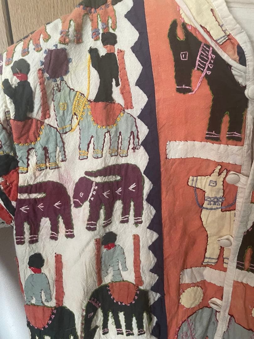 ハンドステッチ　パッチワーク　ジャケット