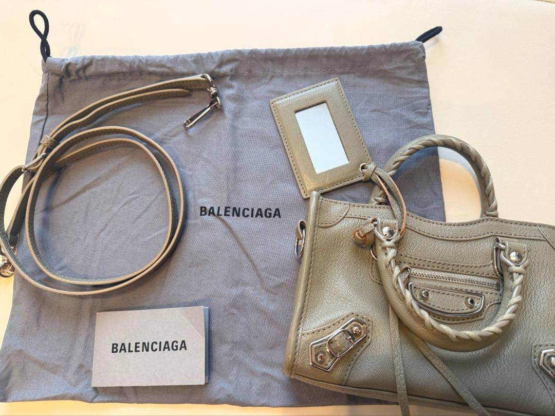 バレンシアガ　クラシック ミニシティ/シープスキン/グレージュ/2WAY