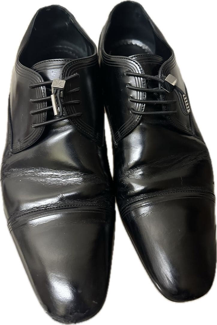 【メンズブランド革靴】ルイヴィトン 黒 ストレートチップレザーシューズ6-1/2