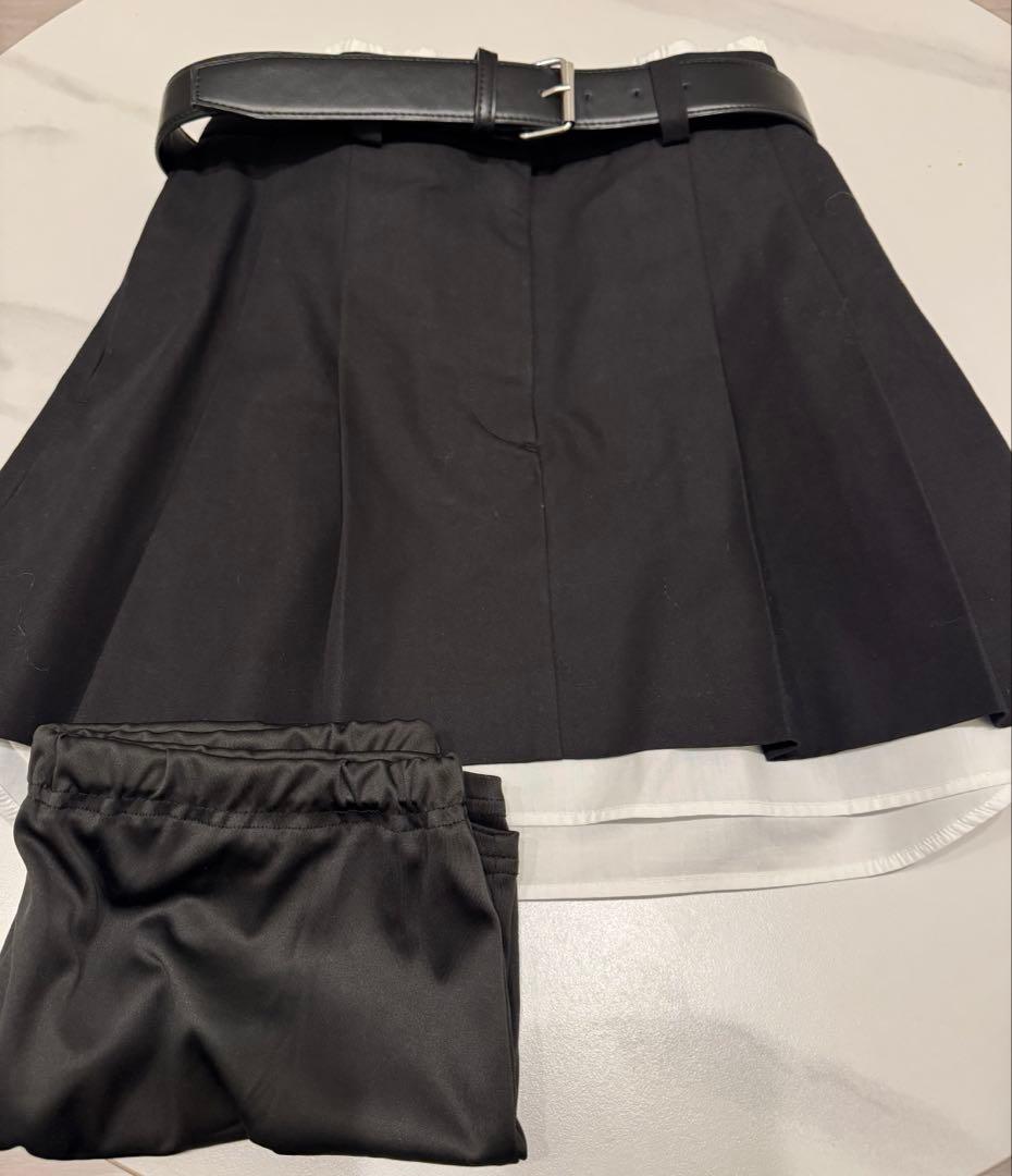 eimy istire レイヤードプリーツミニスカート ブラックM