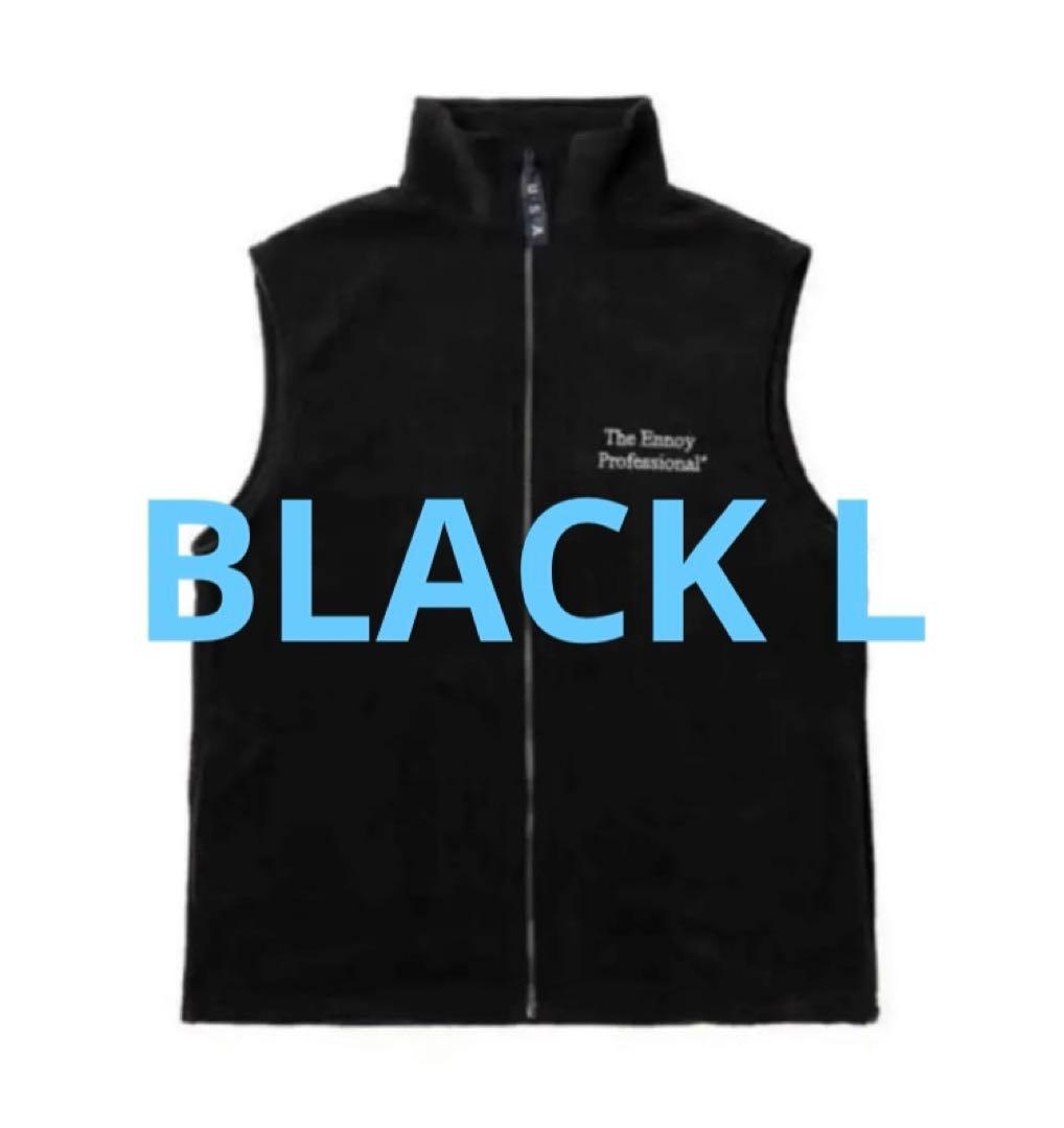 トップス PROFESSIONAL FLEECE VEST BLACK L ennoy