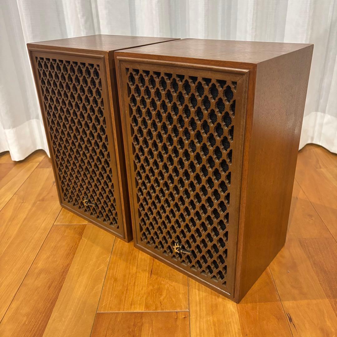 【名機】Sansui SP-10 ビンテージスピーカー 格子グリル 木製 美品
