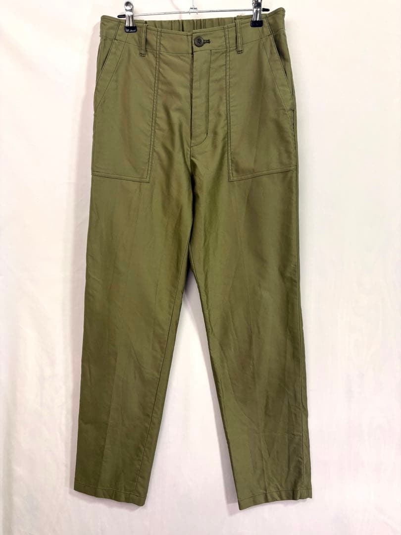 E by éclat イーバイエクラ ベイカーパンツ カーキ サイズ40 11号