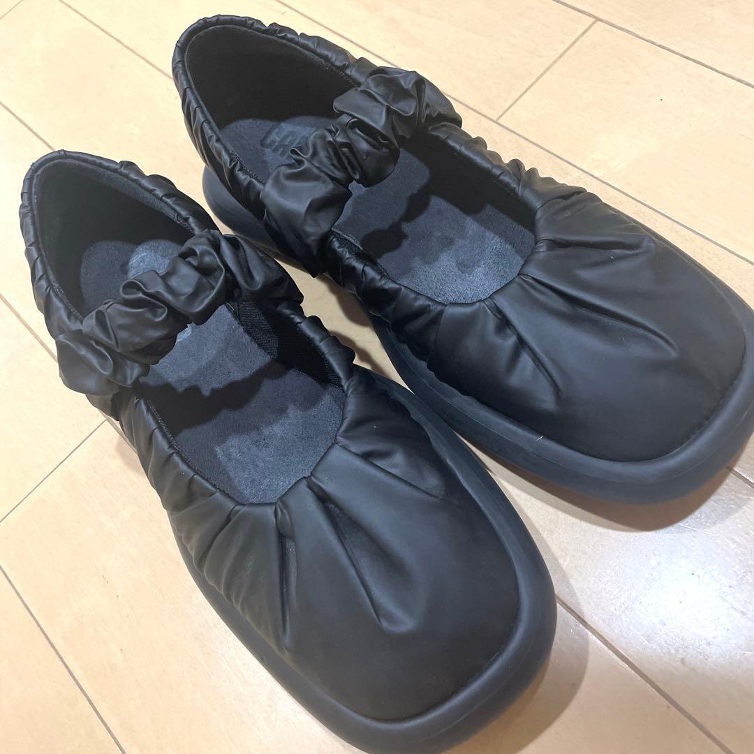 カンペール　美品　フラットシューズ　ブラック　38