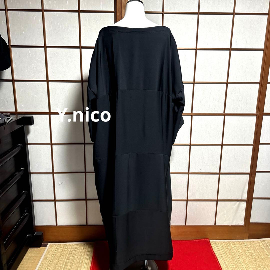 LL 着物リメイク 正絹 黒留袖 シンプルゆったりワンピース