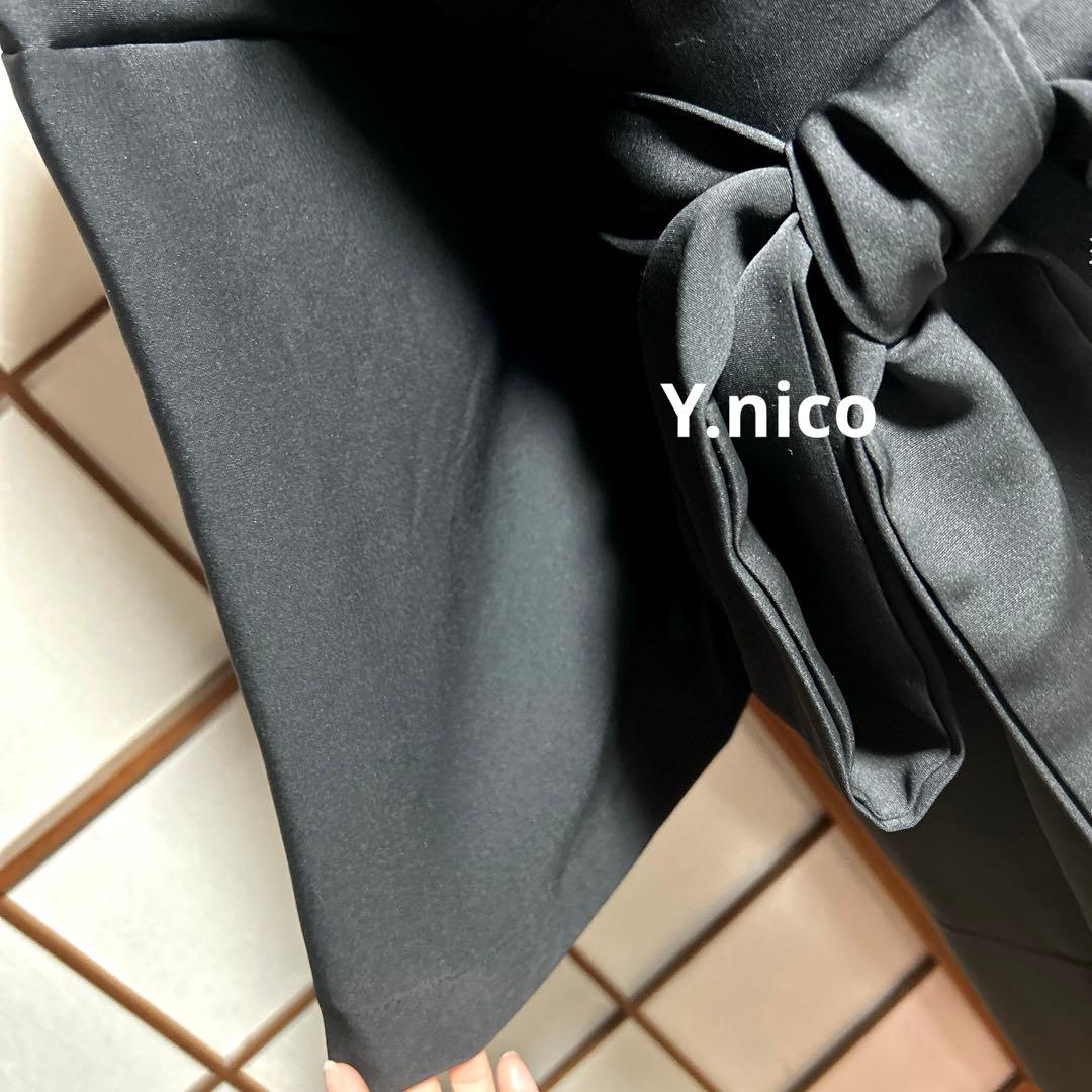 LL 着物リメイク 正絹 黒留袖 シンプルゆったりワンピース