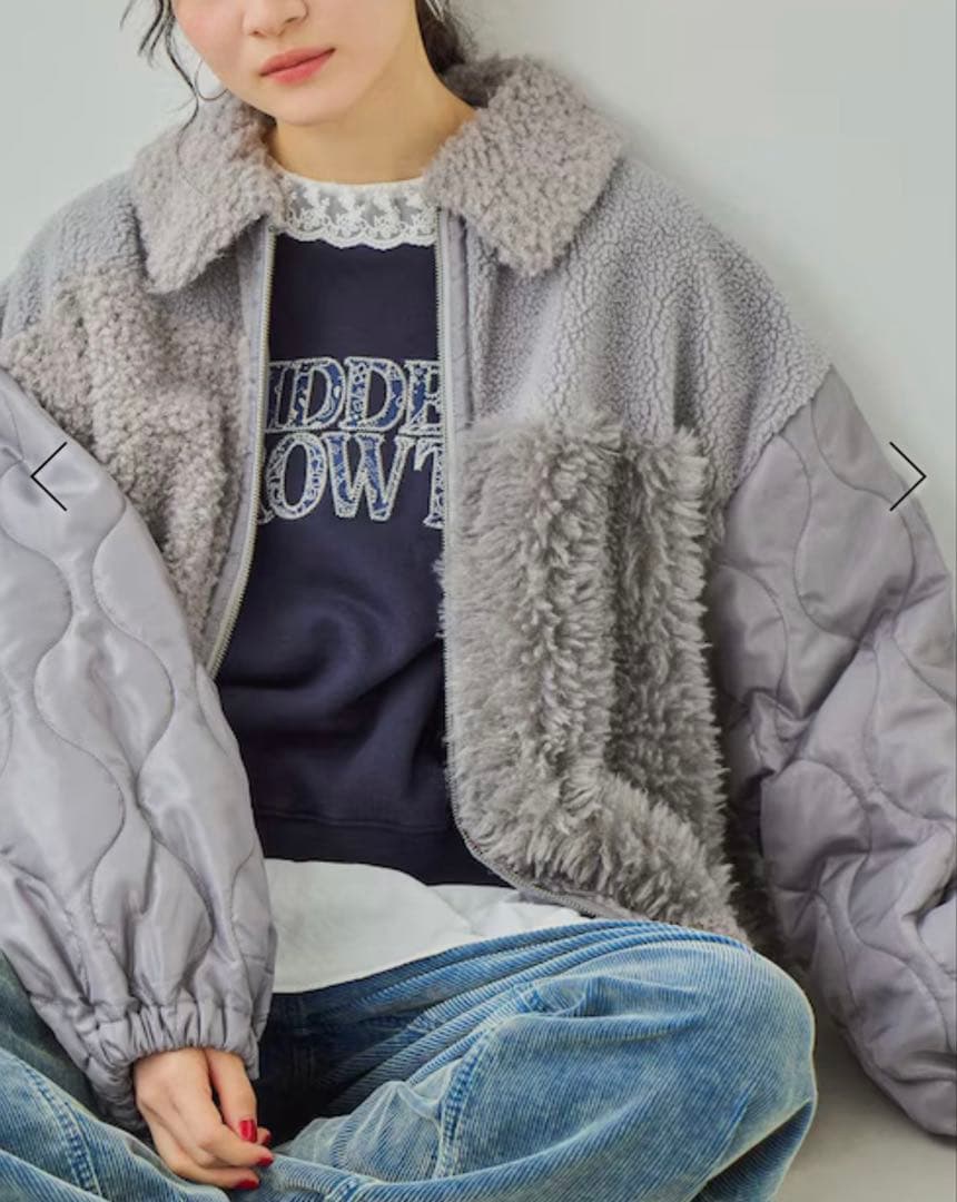 ニコアンド アウター パッチワークボアブルゾン ジャケット