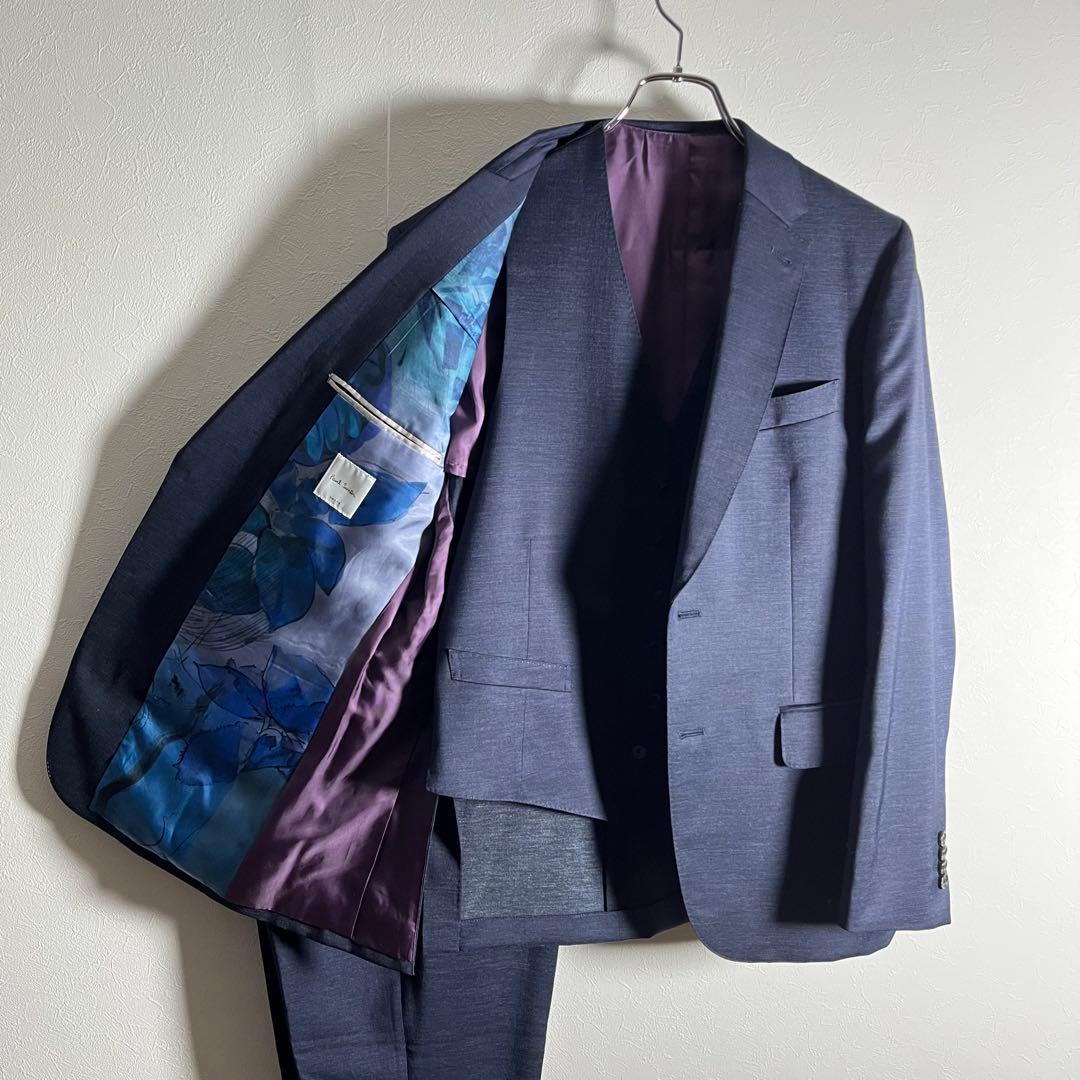 【極美品3ピース】ポールスミス×ZIGNONE セットアップ スーツ 花柄 L