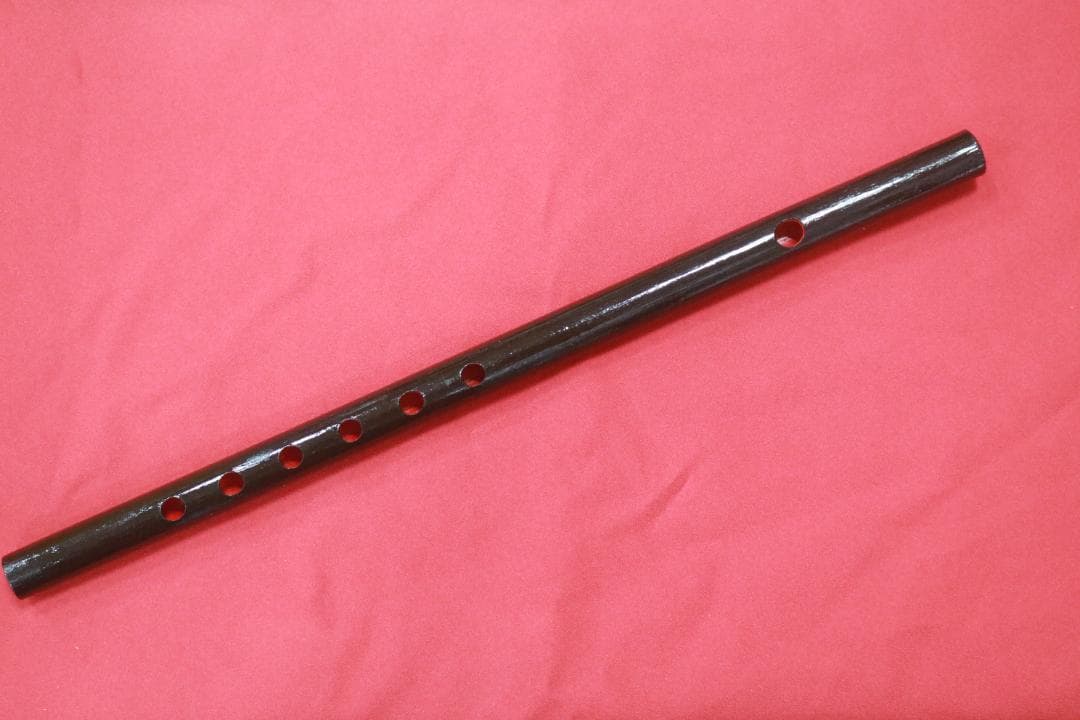 沖縄県産　琉球横笛　竹製（A♯調）基本の音の高さになります。手工品　新品未使用