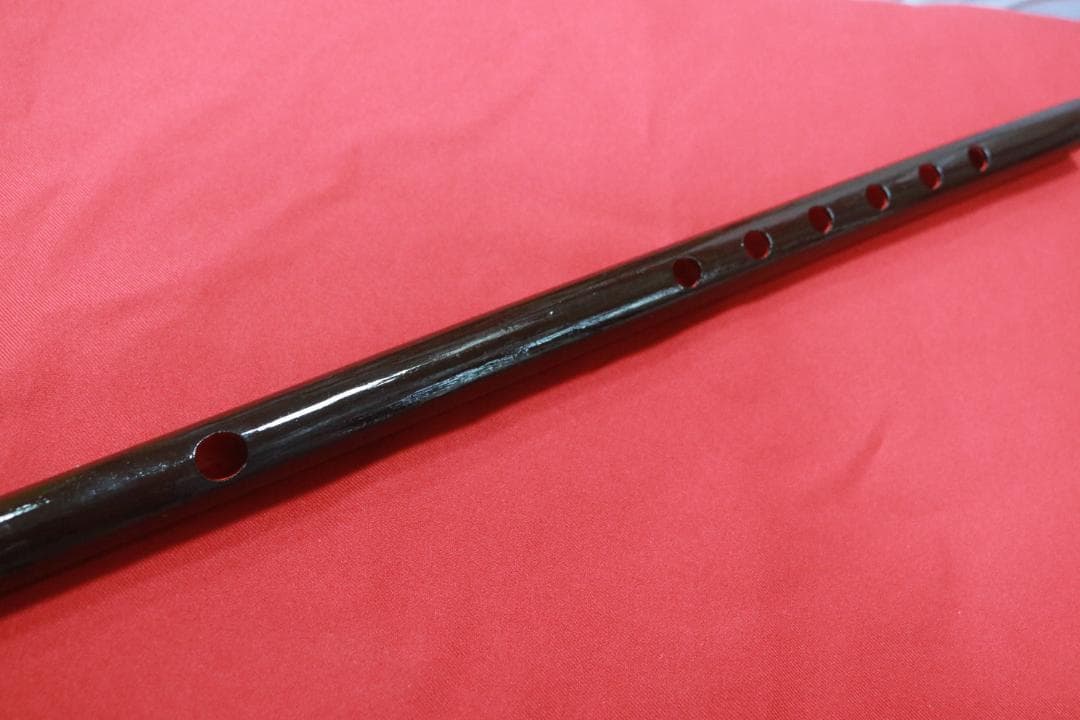 沖縄県産　琉球横笛　竹製（A♯調）基本の音の高さになります。手工品　新品未使用