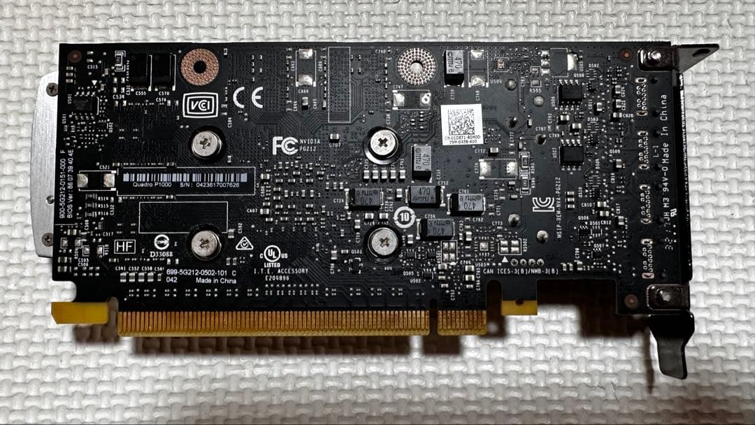 NVIDIA Quadro P1000 (ロープロファイル)