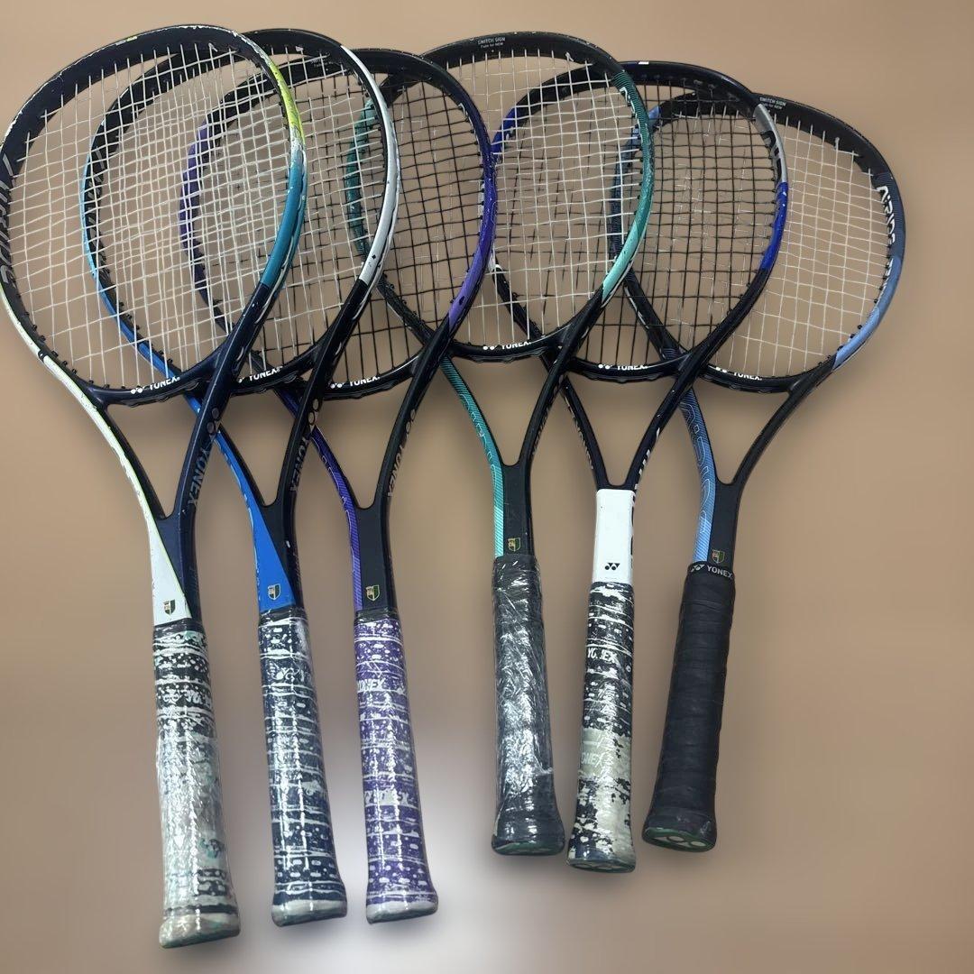 中古ヨネックスエアライド6本セットヒビ有りジャンク扱いサークル、クラブ初心者向け