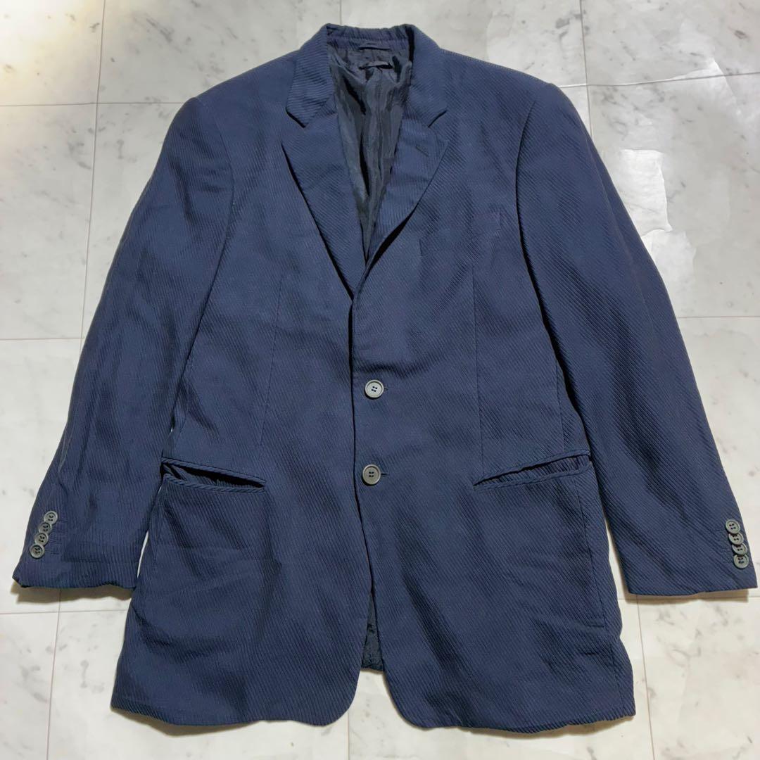 【高級ライン】GIORGIO ARMANI スーツ 伸縮性　ネイビー　近年モデル