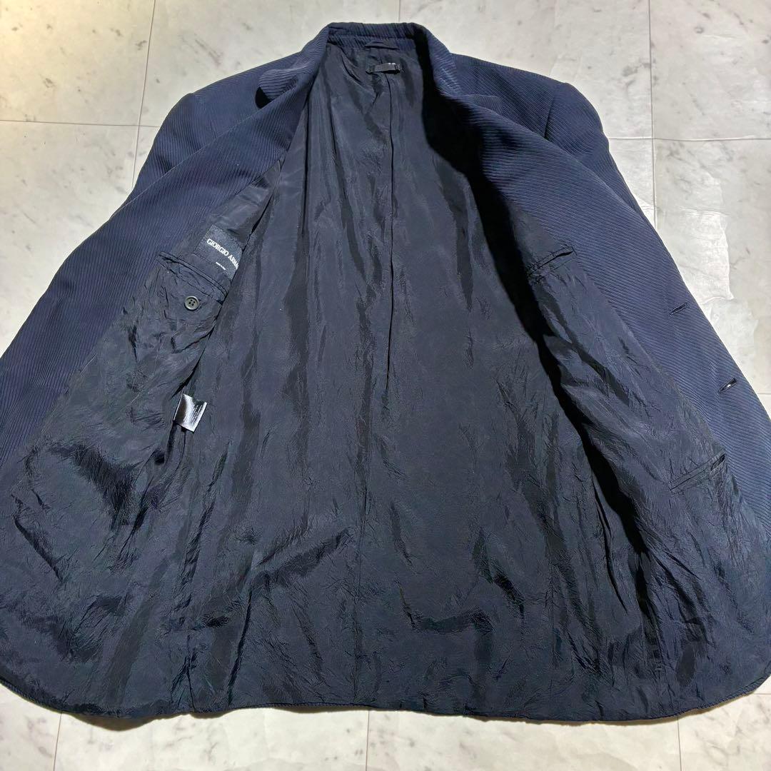 【高級ライン】GIORGIO ARMANI スーツ 伸縮性　ネイビー　近年モデル