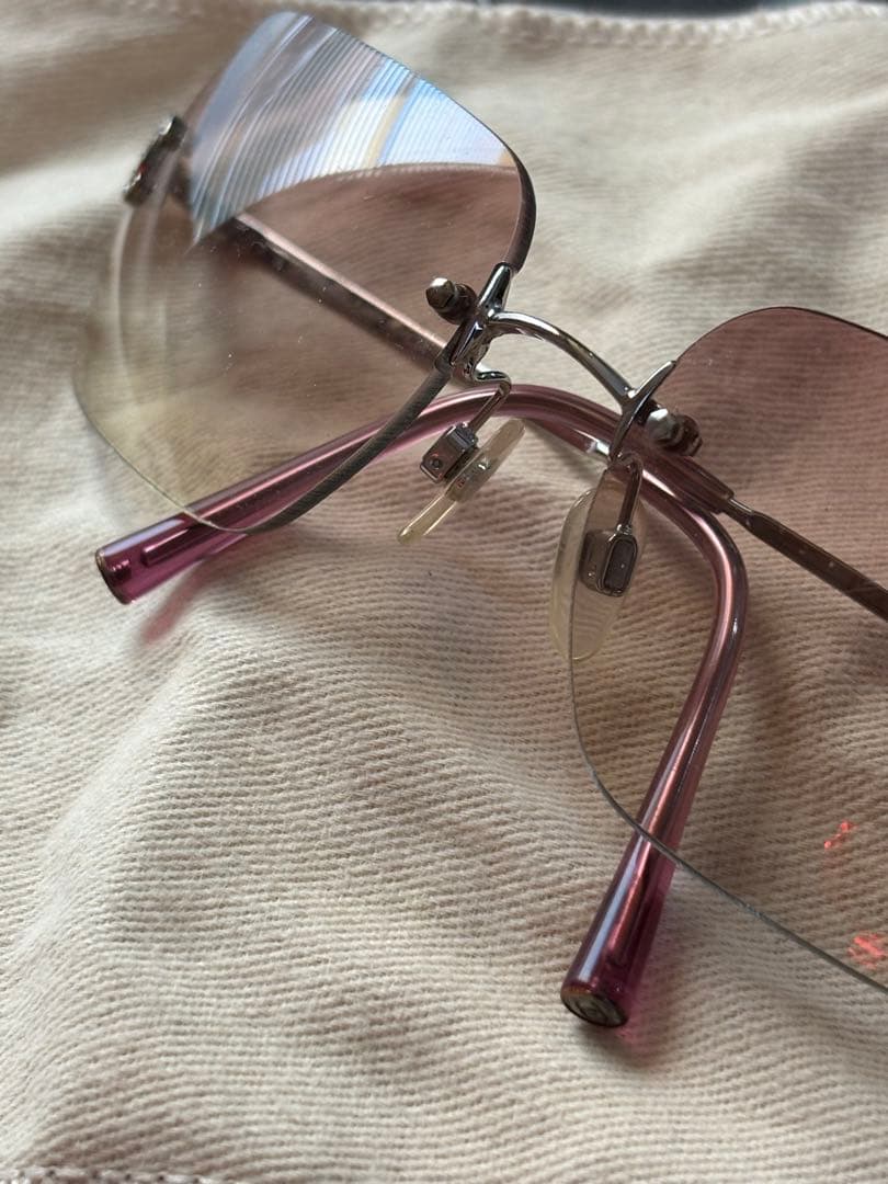 シャネルピンクサングラス中古　ココマーク