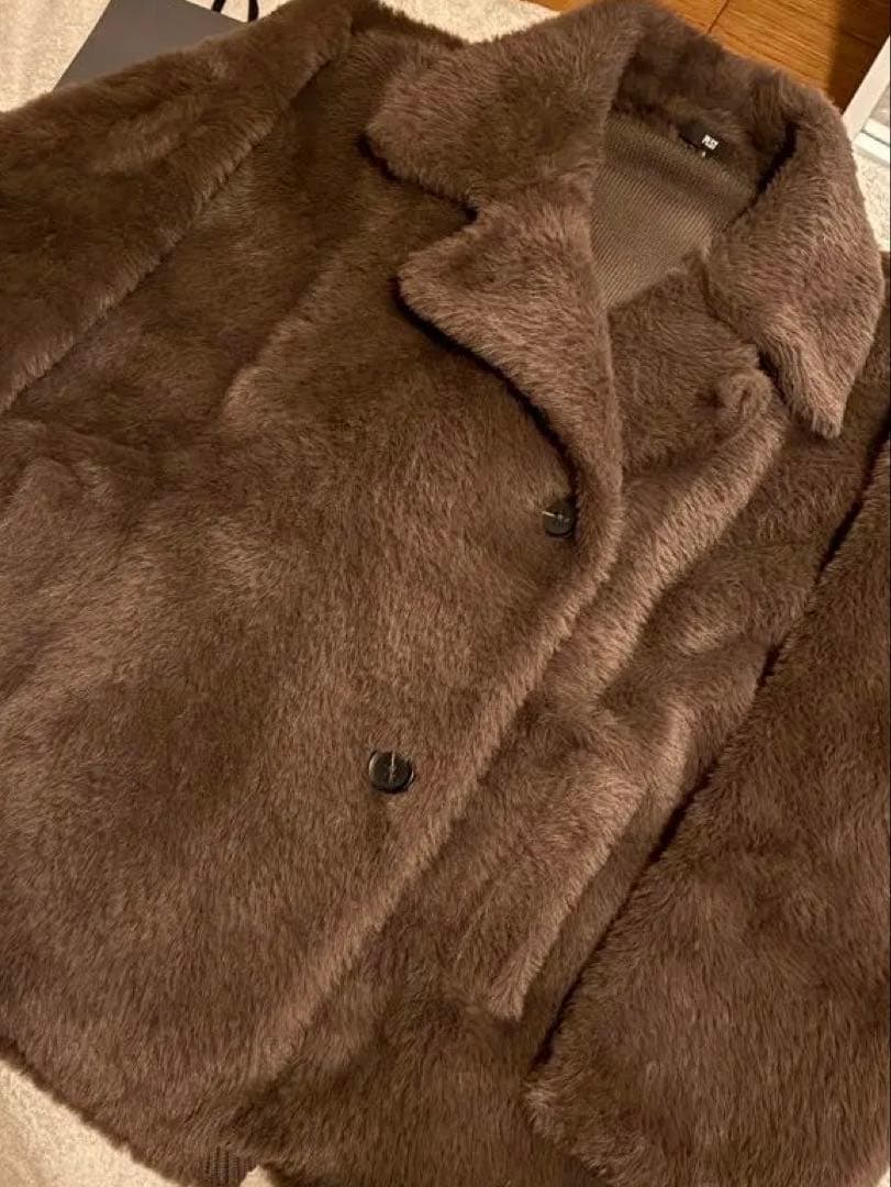 PLST フェザーヤーンニットコートsサイズ