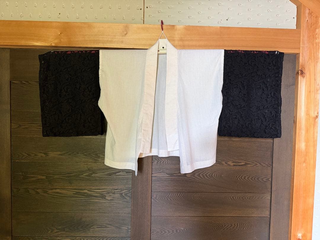 DOUBLEMAISONドゥーブルメゾン レース二部式襦袢 (クロ)