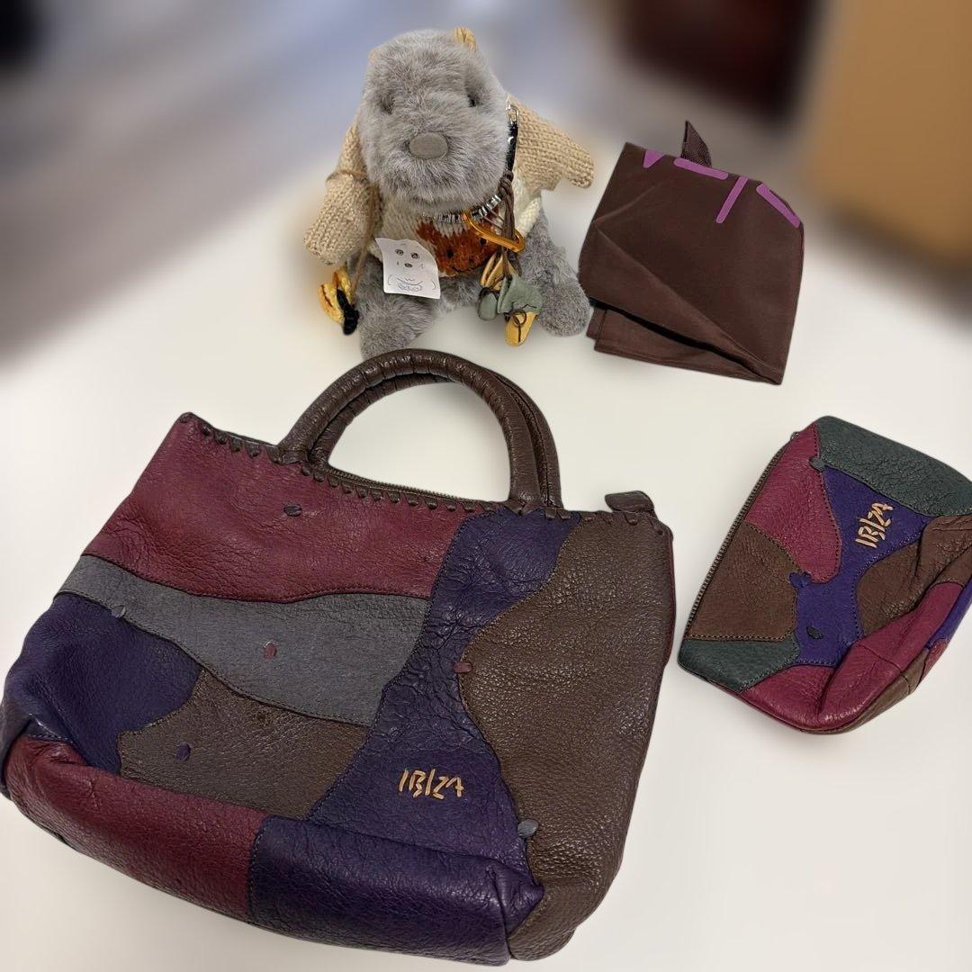 「ダルさん専用〜ʕ•ᴥ•ʔ」IBIZA　美品！希少ペッカリー　ハンドバッグ　ポー