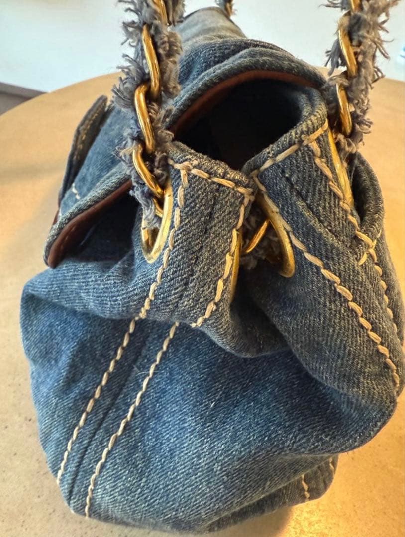 PRADA デニム　チェーンバッグ