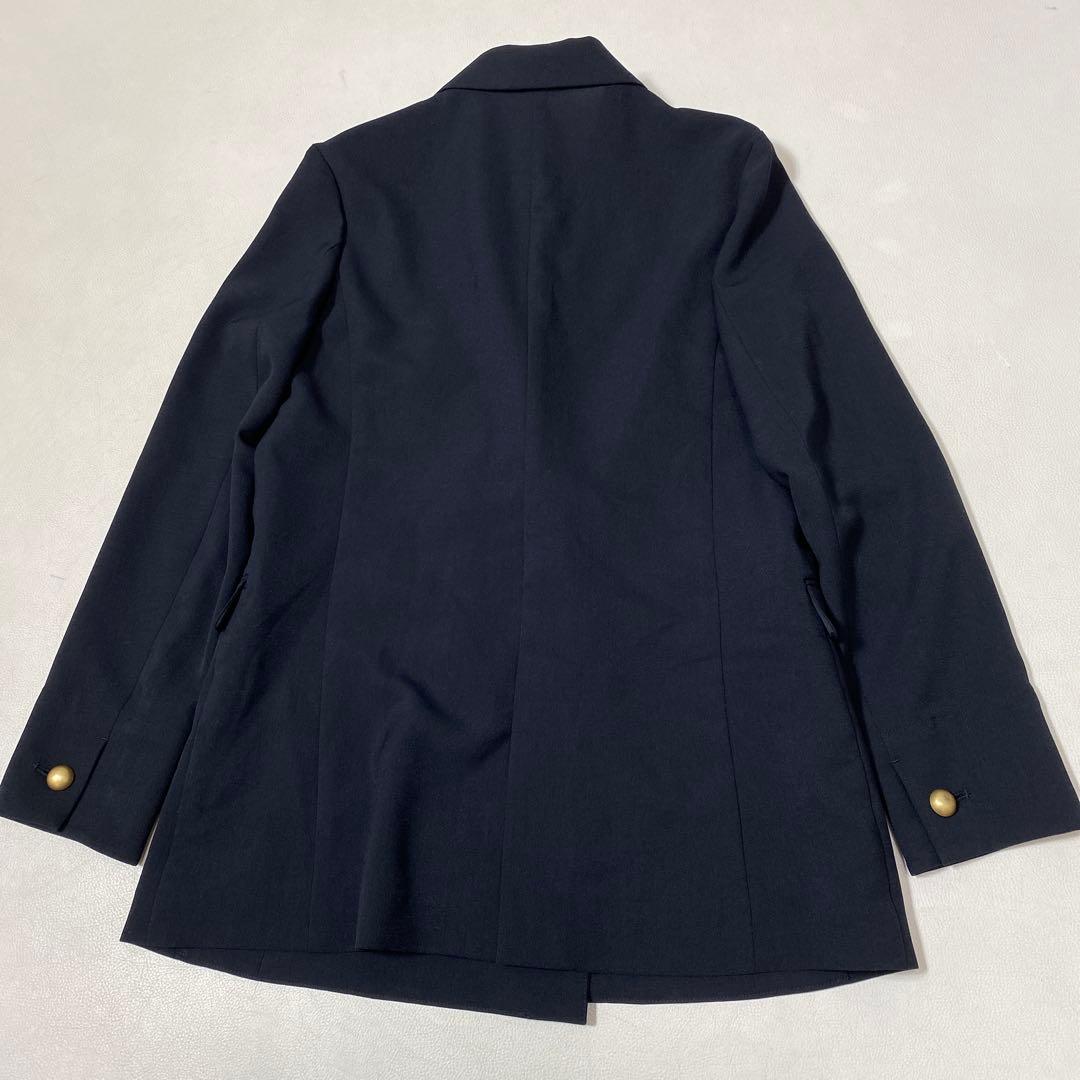 ⚫︎極美品 LES MUES ストレッチ トロピカルダブルブレストジャケット 紺
