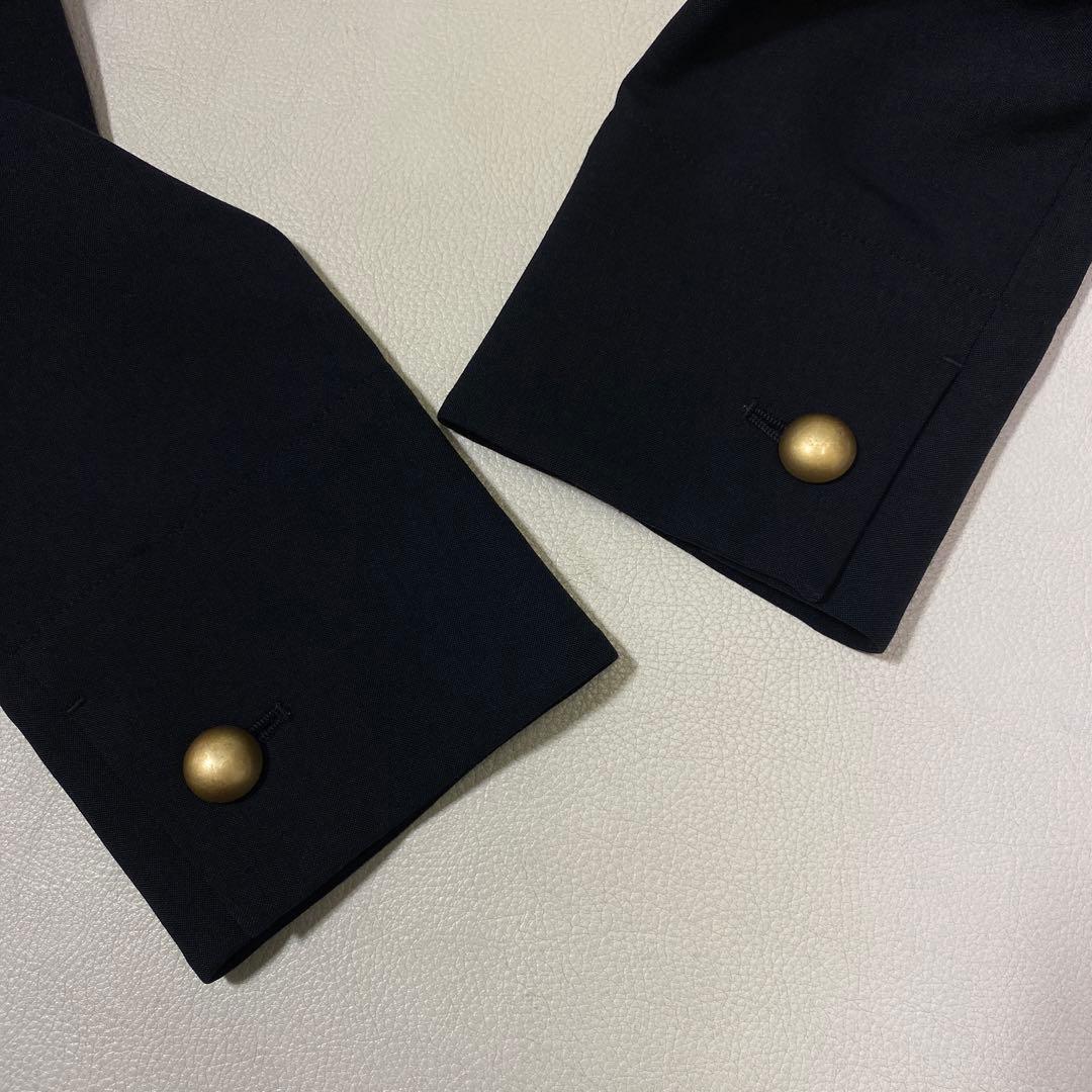 ⚫︎極美品 LES MUES ストレッチ トロピカルダブルブレストジャケット 紺