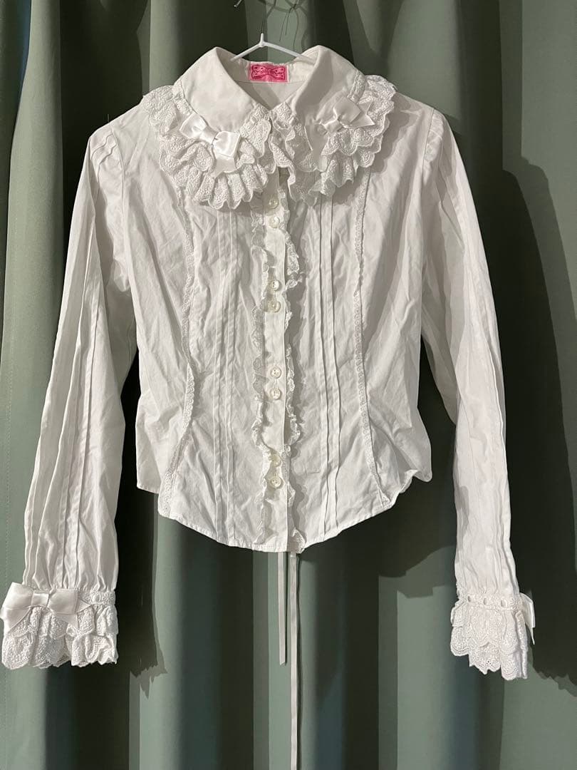 angelic pretty ホワイトフリルシャツ 長袖