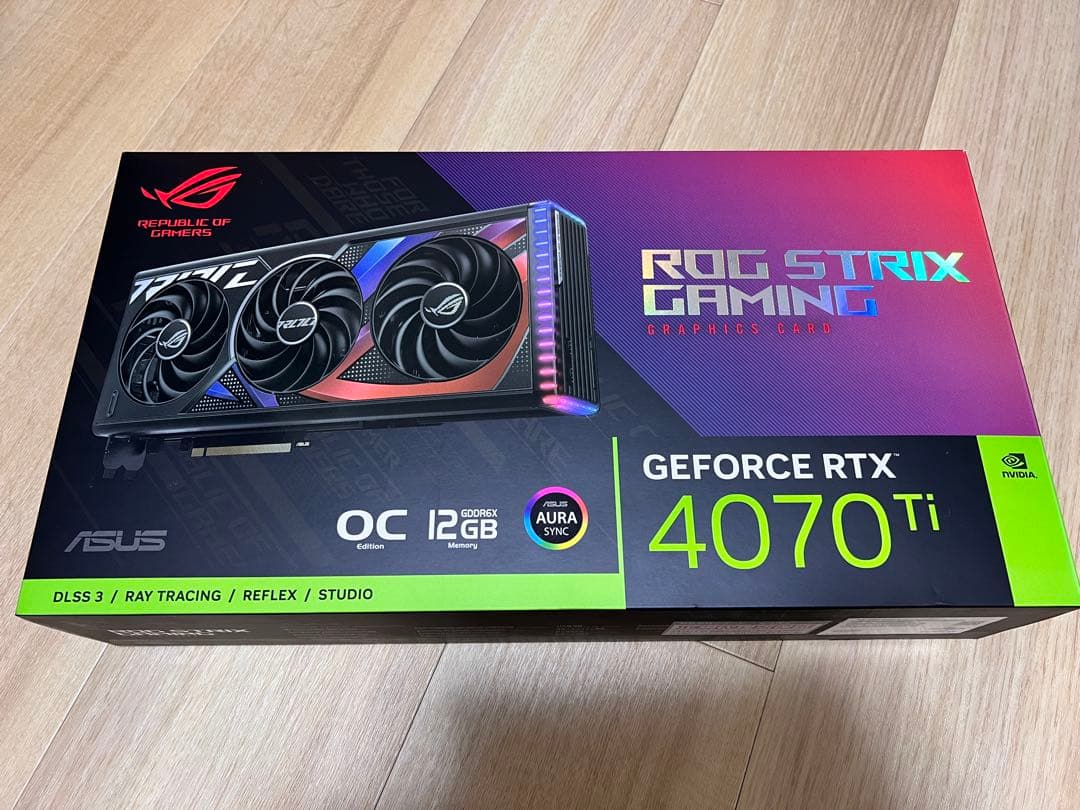 グラフィックボード・グラボ・ビデオカード ASUS ROG STRIX GeForce RTX 4070 Ti OC