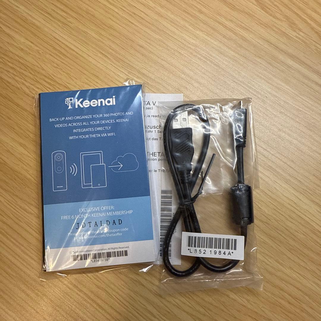 RICOH THETA V 箱 説明書 ケーブル付