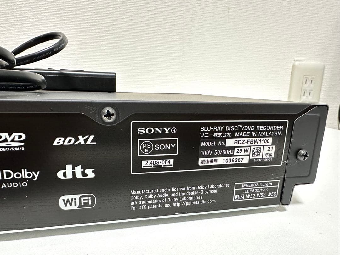 SONY DVDプレーヤー 本体・ケーブル付属 BLU-FBW1100 2021
