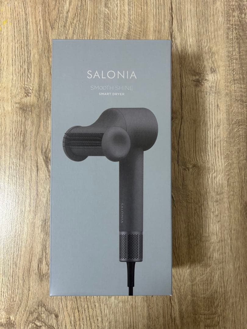 新品 SALONIA スムースシャイン スマートドライヤー グレー 大風量 速乾