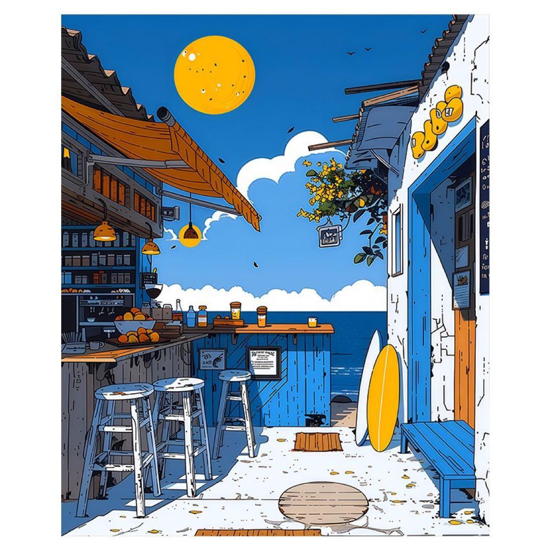 ビーチカフェ風デジタルアート