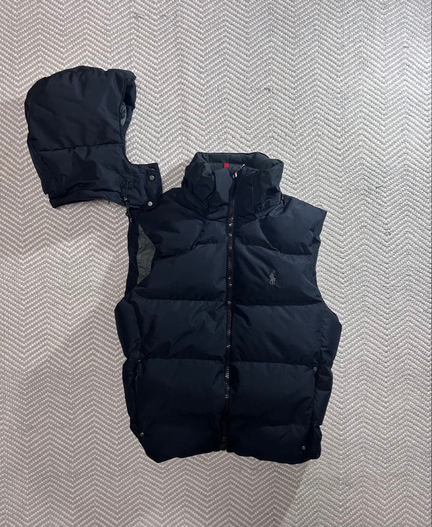 現行タグ POLO RALPH LAUREN ダウンベスト 刺繍ロゴ