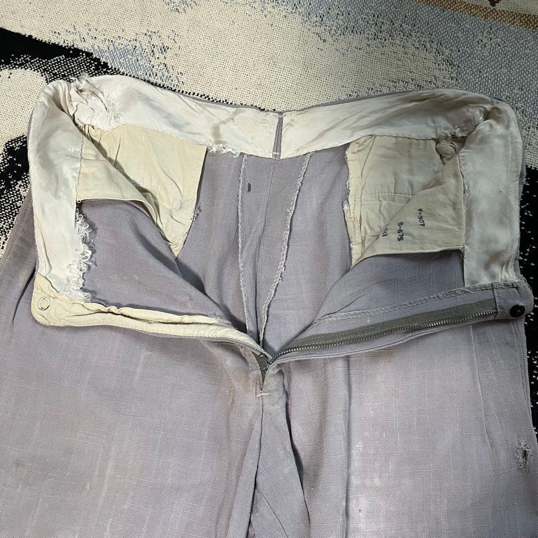 50s ネップ 絣 リネン ヴィンテージ ギャバジン レーヨン 60s ピンク