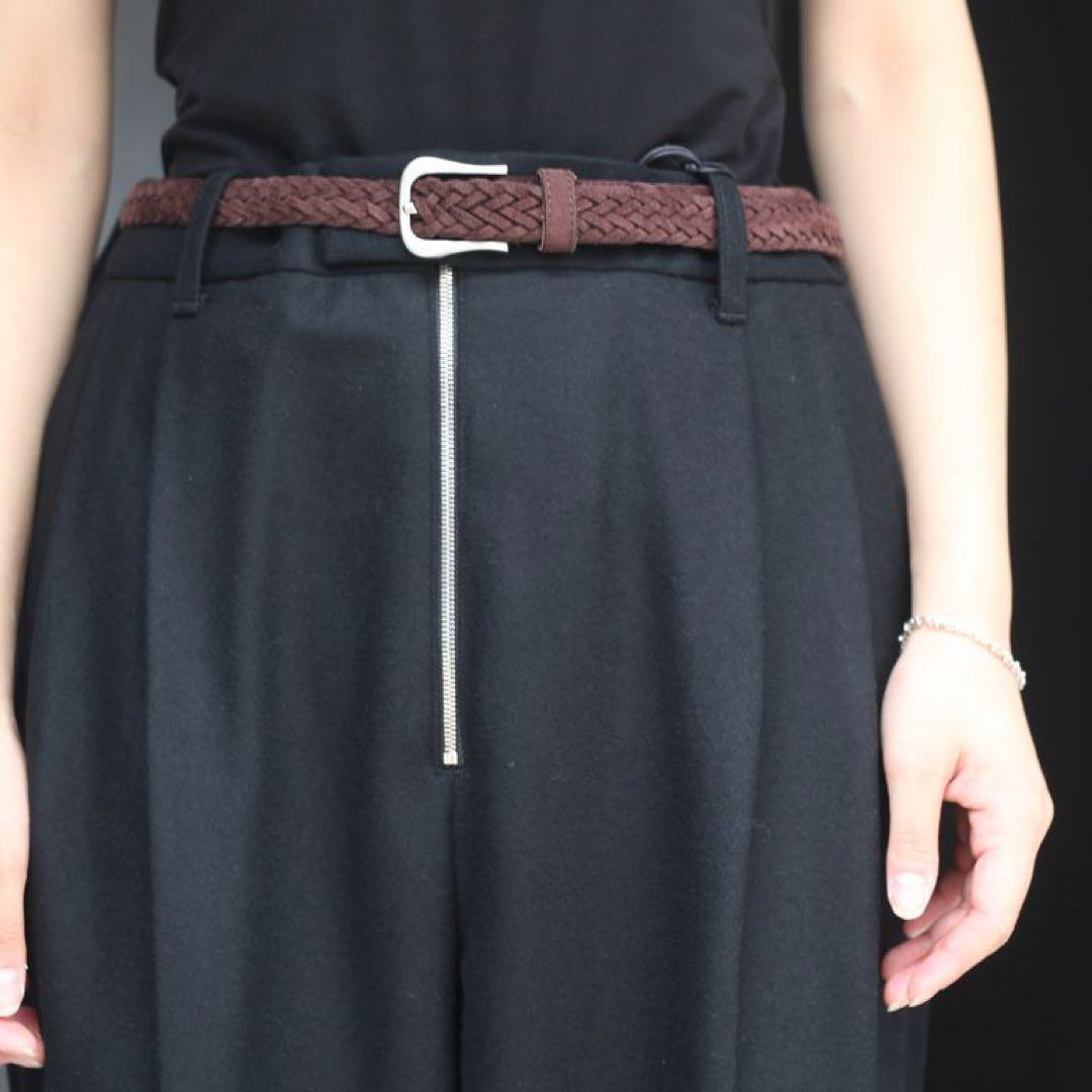 パンツ 22ss EX wide taperede bare zip trousers