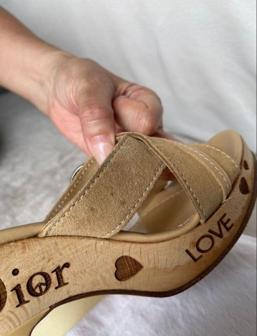 m*い様 Dior ベージュ ハイヒールサンダル 保証カード付き