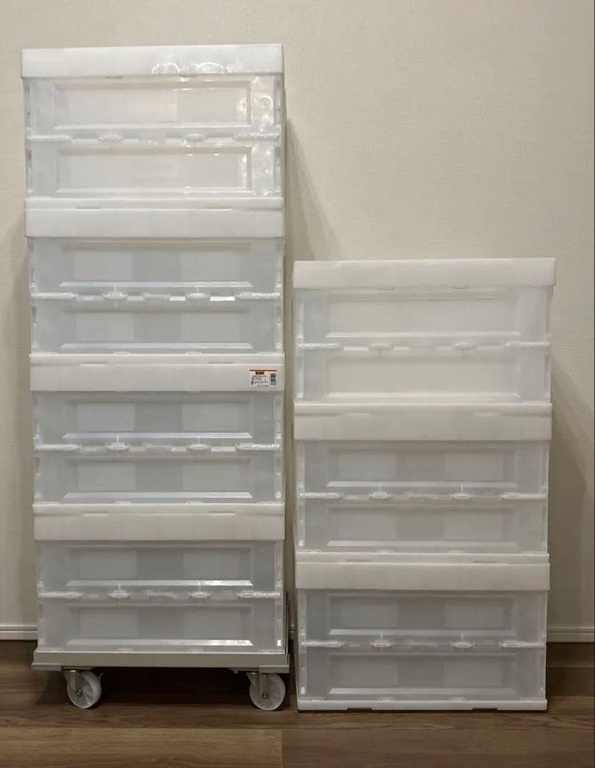 TRUSCO(トラスコ) α折りたたみコンテナ 7個 台車セット