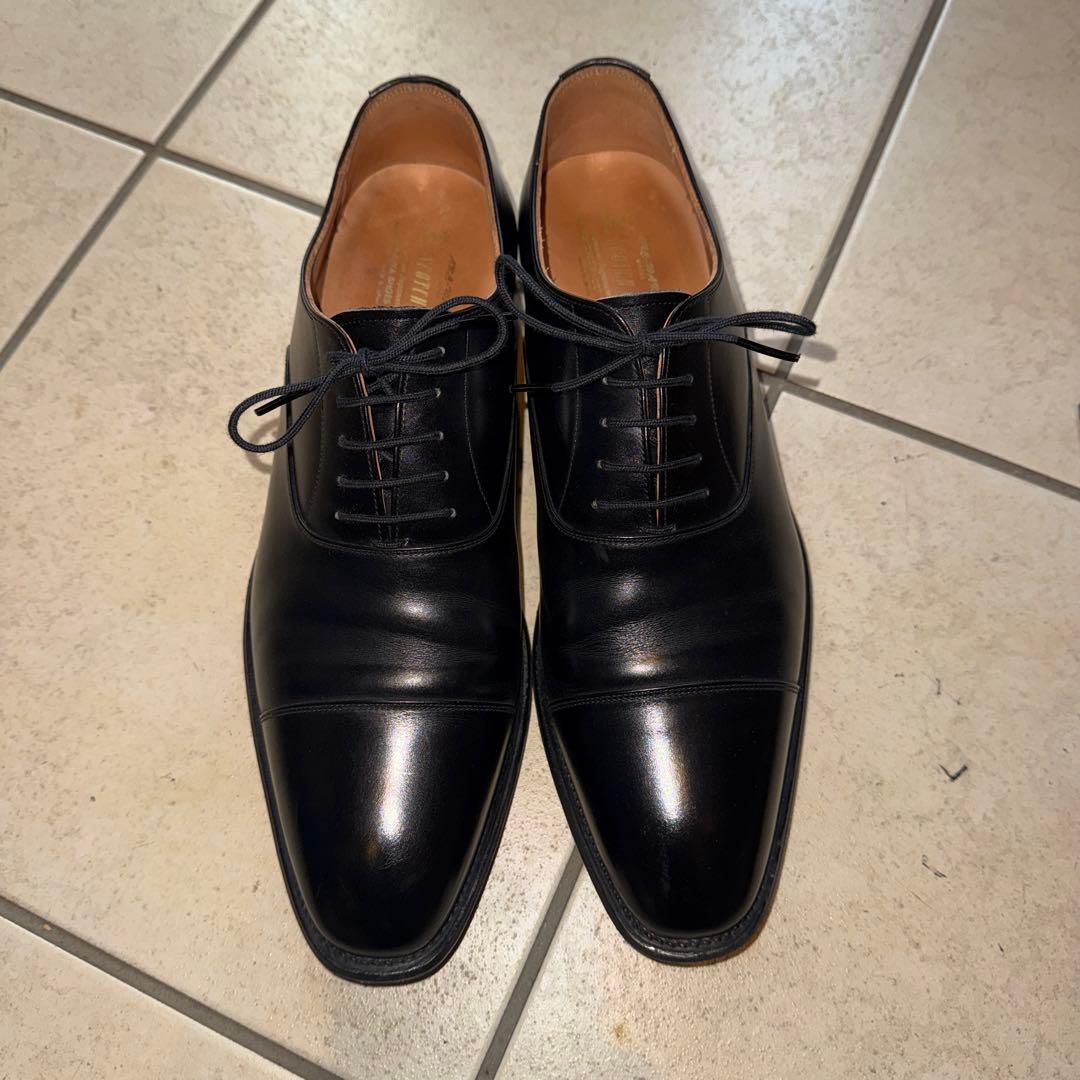 スコッチグレイン 916 ブラックレザー ストレートチップ