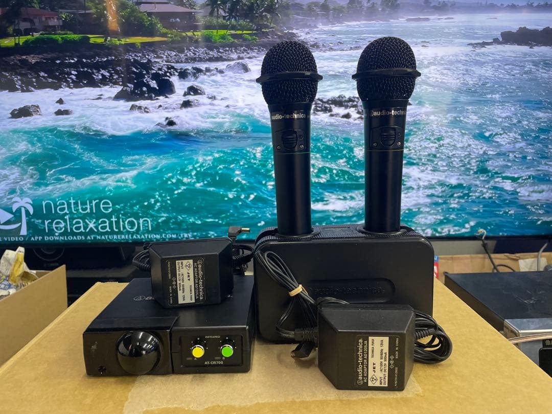 オーディオテクニカ製ワイヤレスマイクセットAT-CR700+CLM7000極上