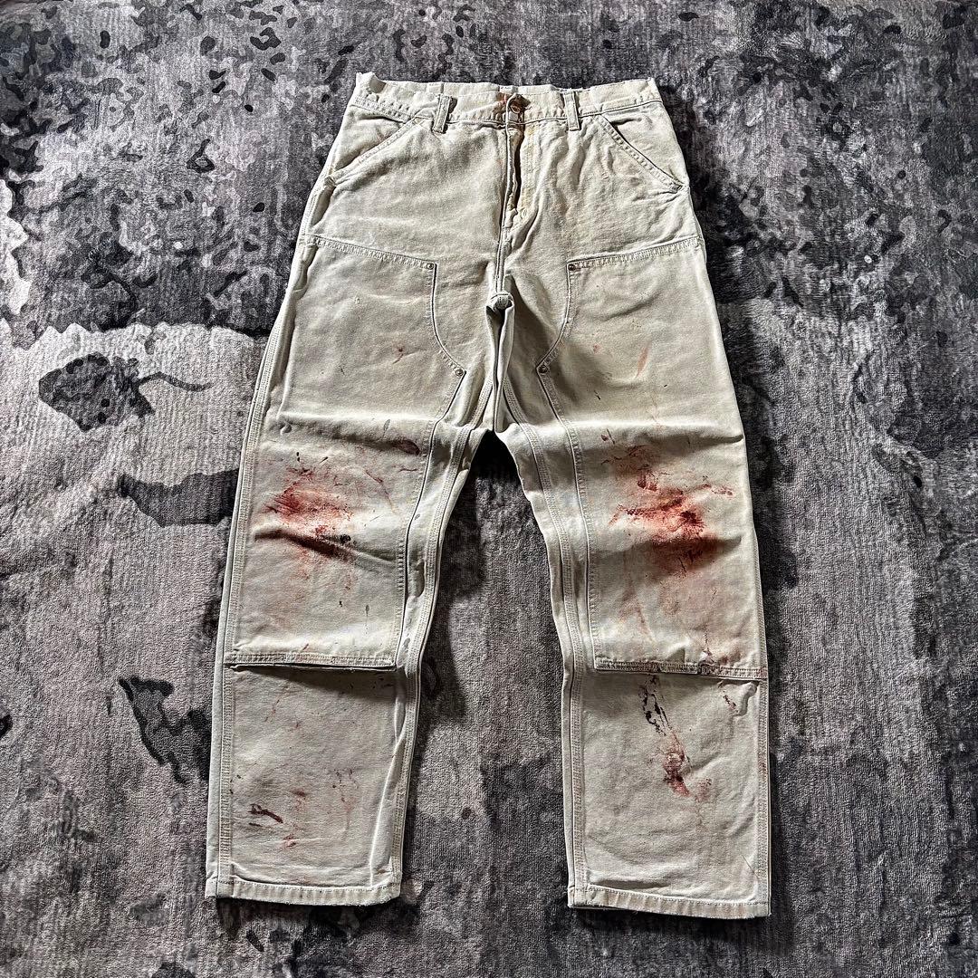 コメ欄セール！ワンランク上のオシャレ 一点物 BO1 ペンキ アート系ダブルニー